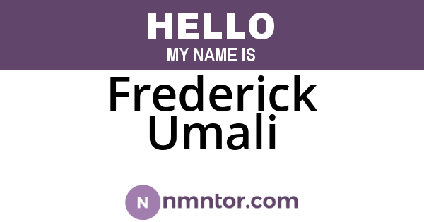 Frederick Umali