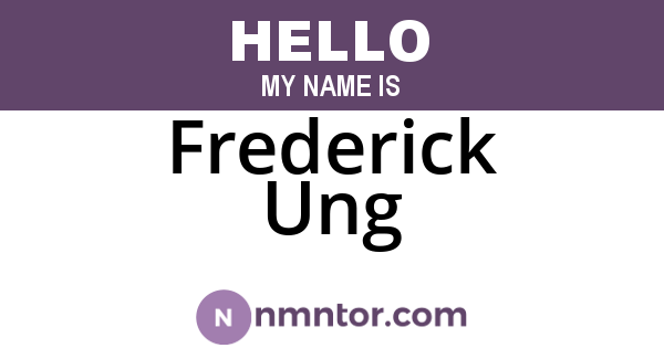 Frederick Ung