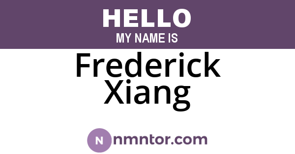Frederick Xiang