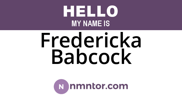 Fredericka Babcock