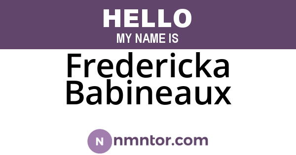 Fredericka Babineaux