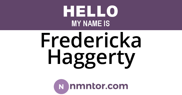Fredericka Haggerty