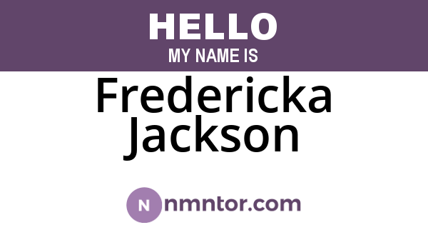 Fredericka Jackson