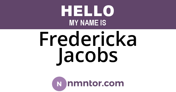 Fredericka Jacobs