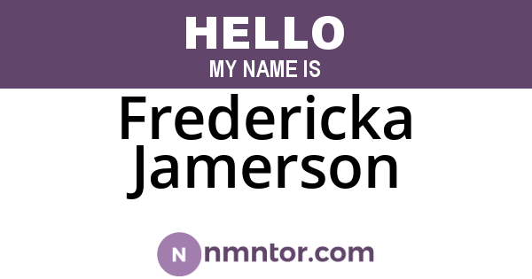 Fredericka Jamerson