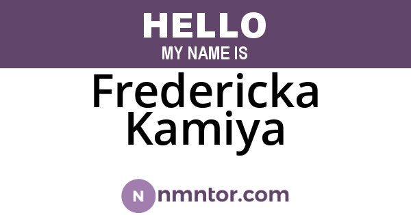 Fredericka Kamiya