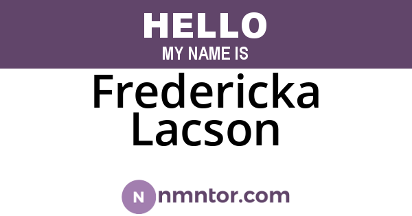 Fredericka Lacson