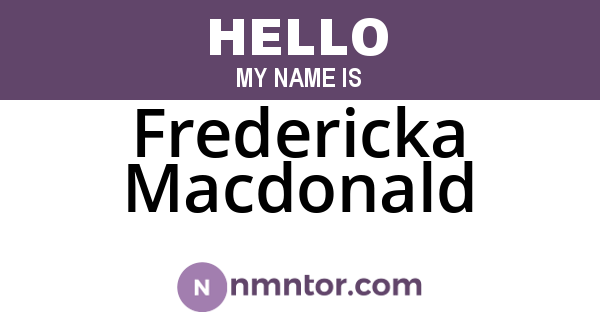Fredericka Macdonald