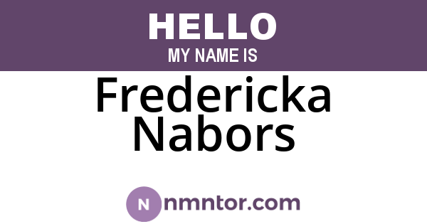 Fredericka Nabors