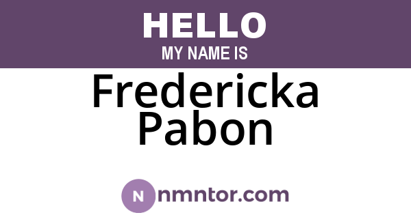 Fredericka Pabon