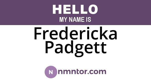 Fredericka Padgett
