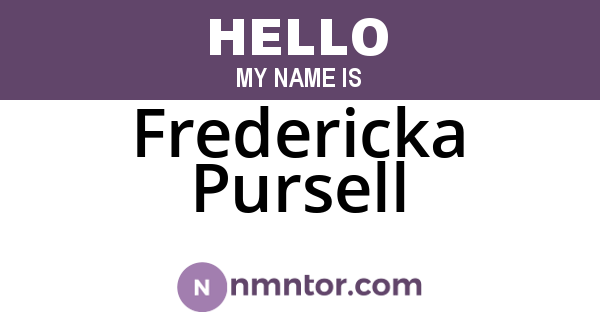 Fredericka Pursell