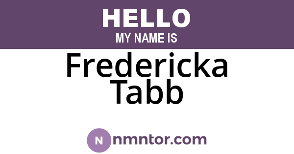 Fredericka Tabb