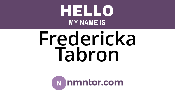 Fredericka Tabron