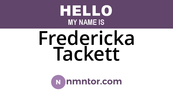Fredericka Tackett