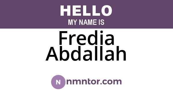 Fredia Abdallah