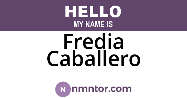 Fredia Caballero