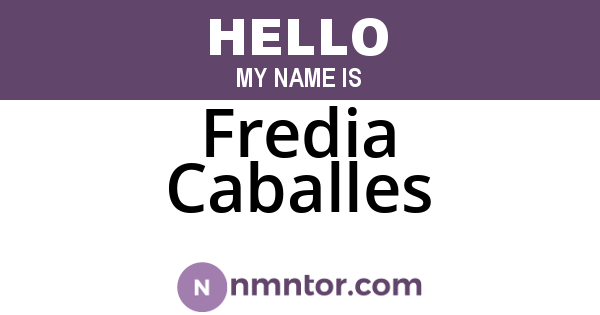 Fredia Caballes