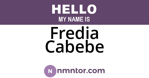 Fredia Cabebe