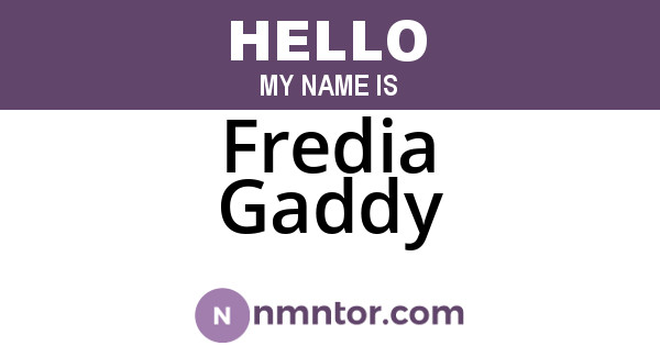 Fredia Gaddy