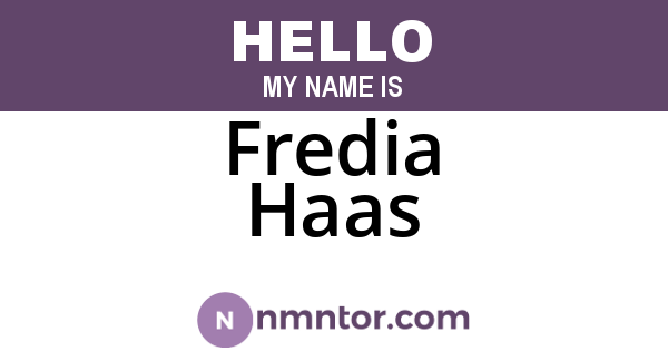 Fredia Haas