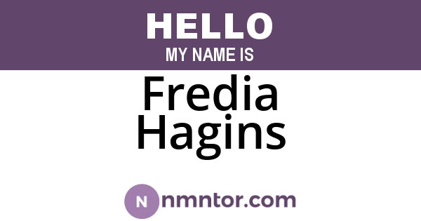 Fredia Hagins