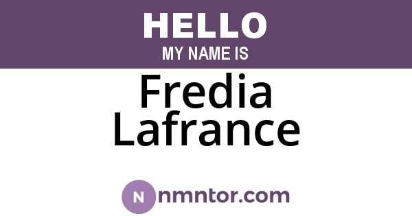 Fredia Lafrance