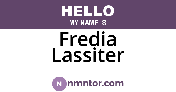 Fredia Lassiter