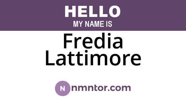 Fredia Lattimore