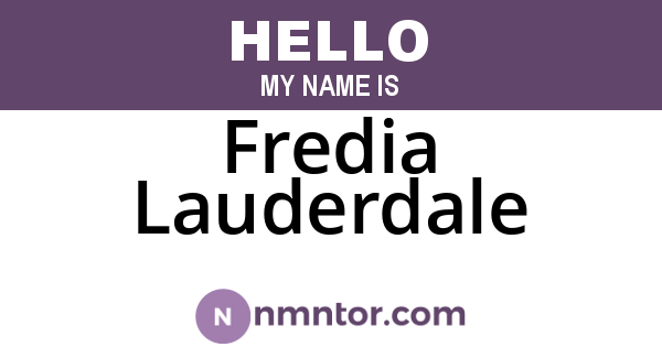 Fredia Lauderdale