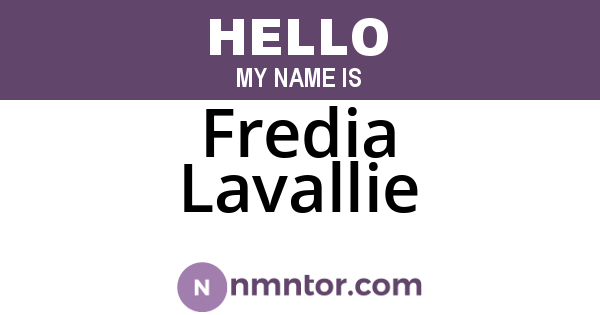 Fredia Lavallie