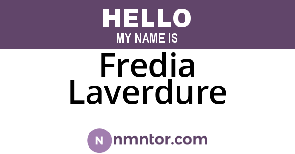 Fredia Laverdure