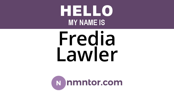 Fredia Lawler