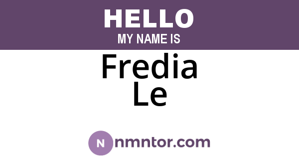 Fredia Le