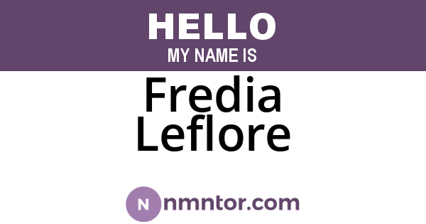 Fredia Leflore