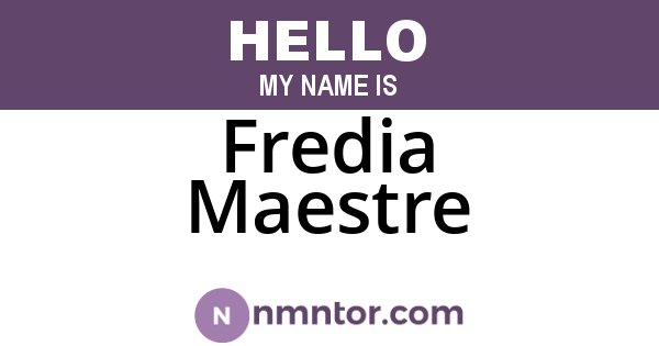 Fredia Maestre