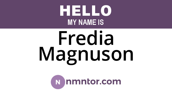 Fredia Magnuson