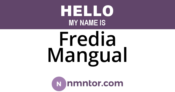 Fredia Mangual