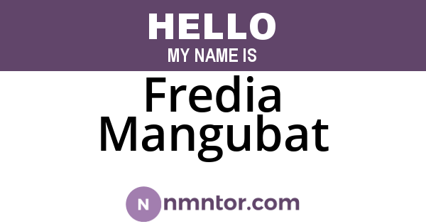 Fredia Mangubat