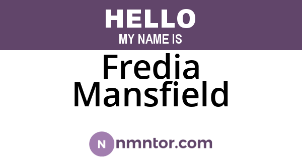 Fredia Mansfield