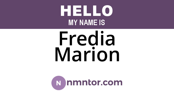 Fredia Marion
