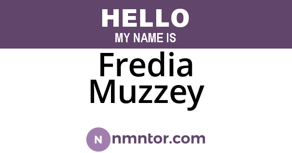 Fredia Muzzey