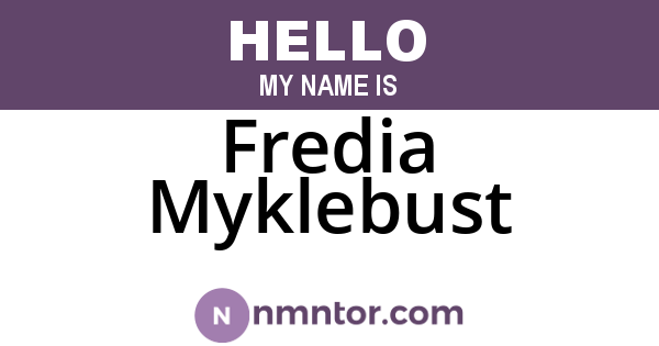 Fredia Myklebust