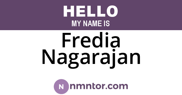 Fredia Nagarajan