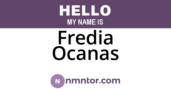 Fredia Ocanas