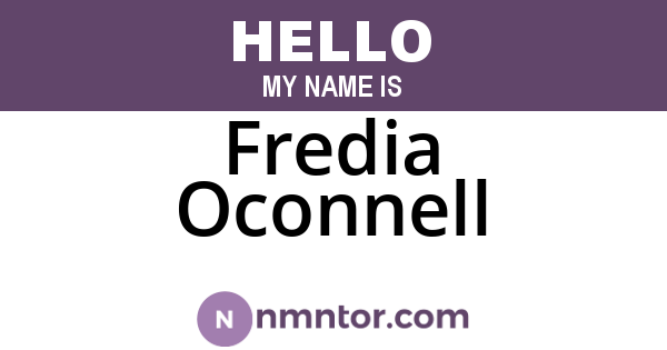 Fredia Oconnell