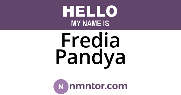 Fredia Pandya