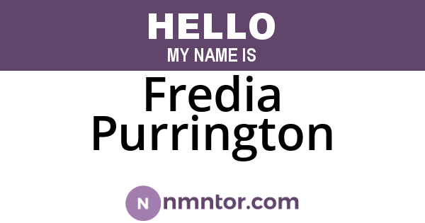 Fredia Purrington