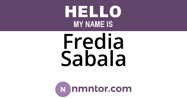 Fredia Sabala