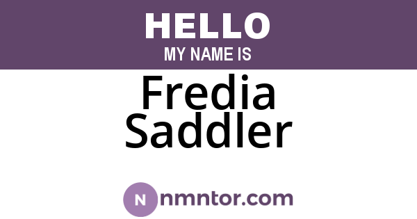 Fredia Saddler